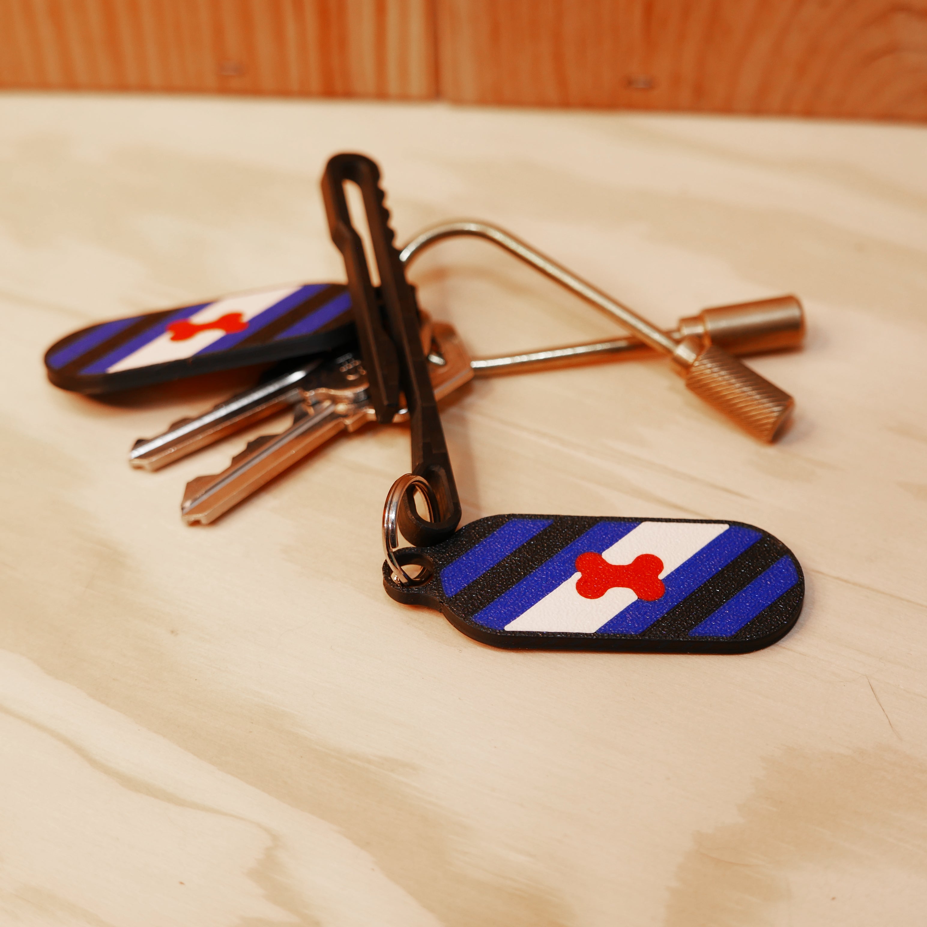 Pup Pride Flag Keychain