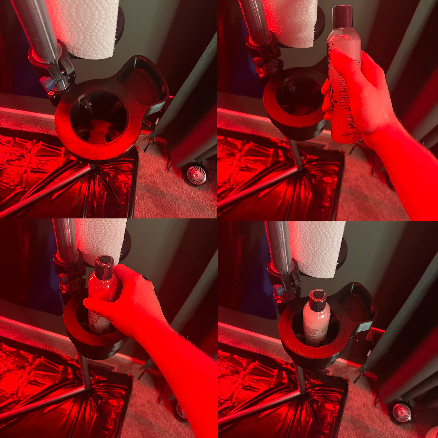 Sling Lube Holder with Bottle Tensioners and Bowl